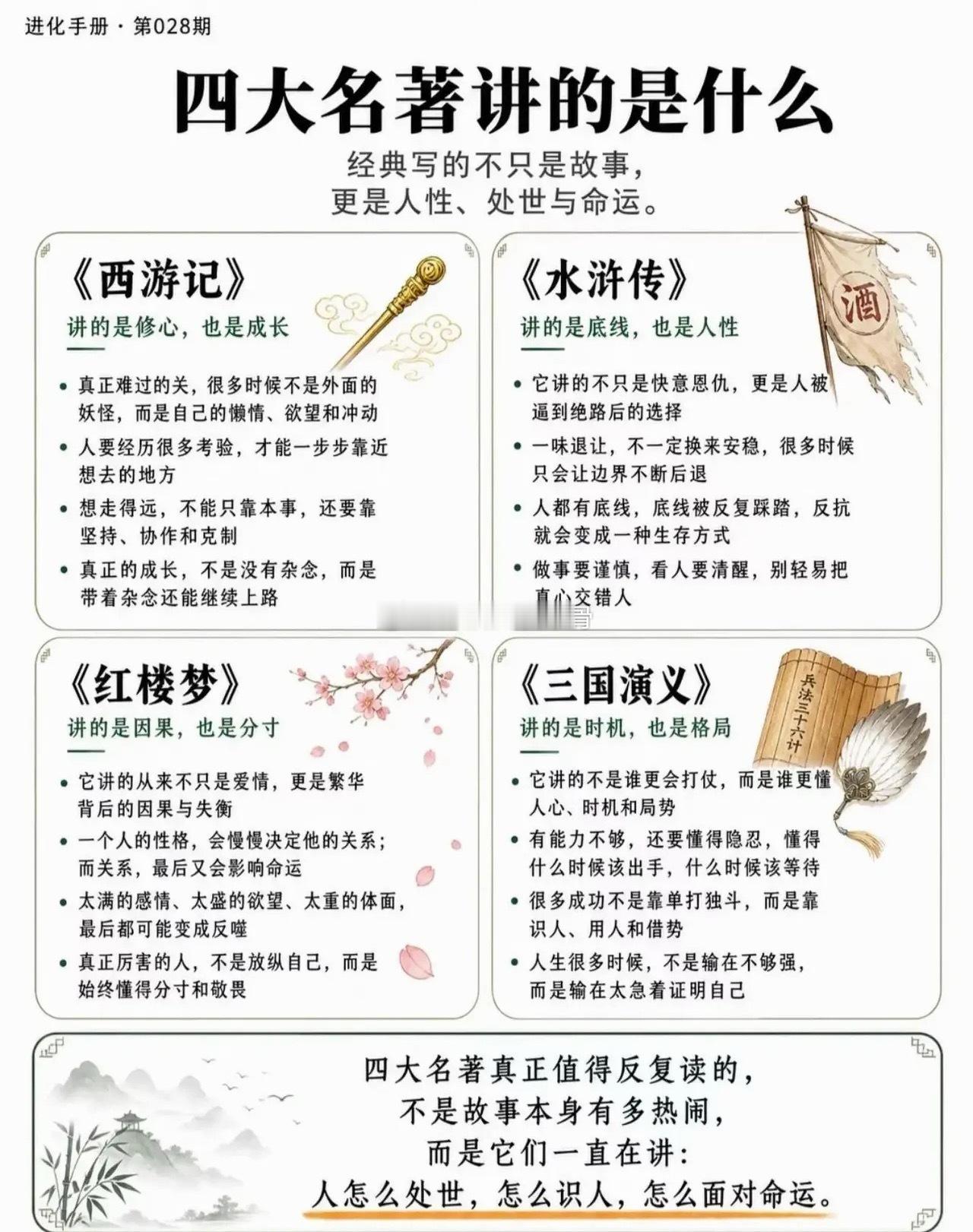 四大名著讲的是什么？