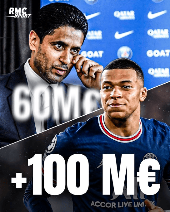 RMC: 巴黎给姆巴佩赔偿超1亿, 他拿2500万&法国政府拿7500万