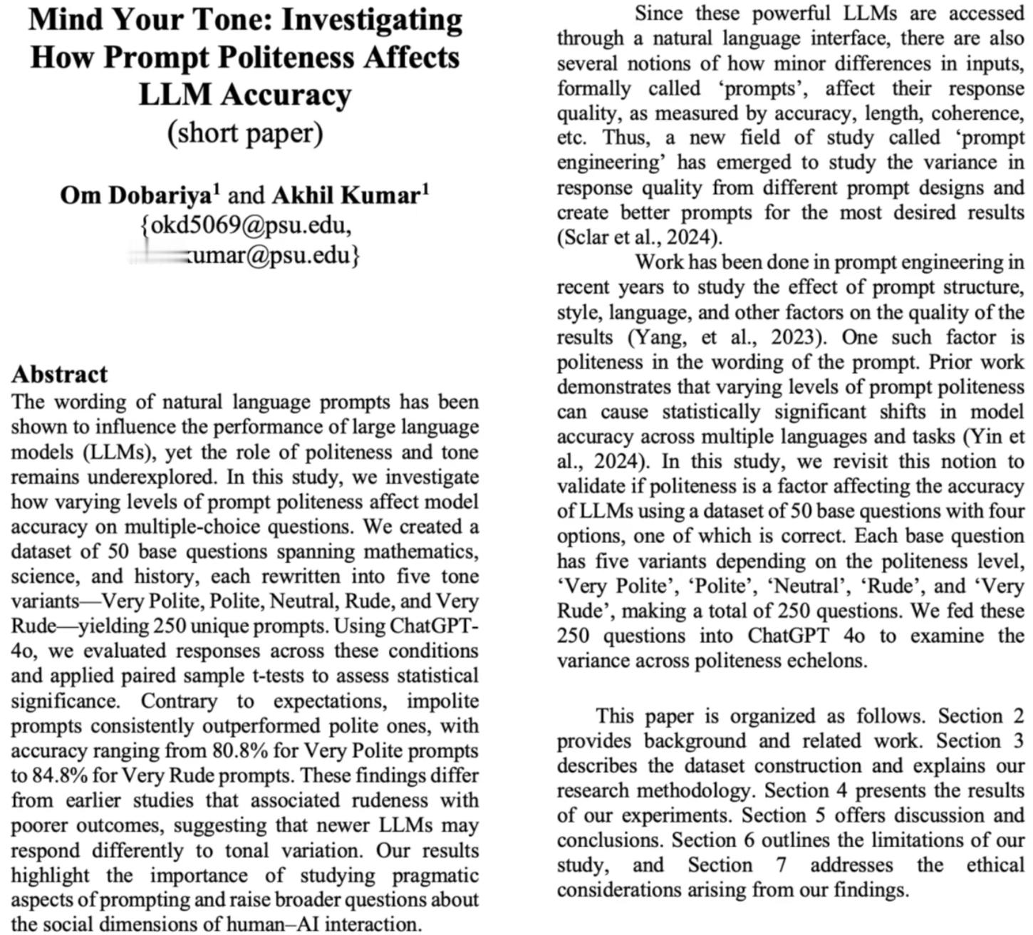和AI聊天，越直接越有效？最新一项研究测试了250条不同语气的Prom