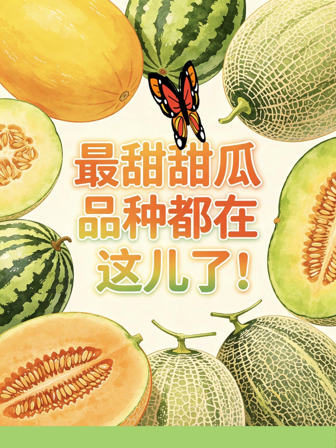 最甜的甜瓜品种都在这儿了！甜瓜种植甜瓜品种西州蜜