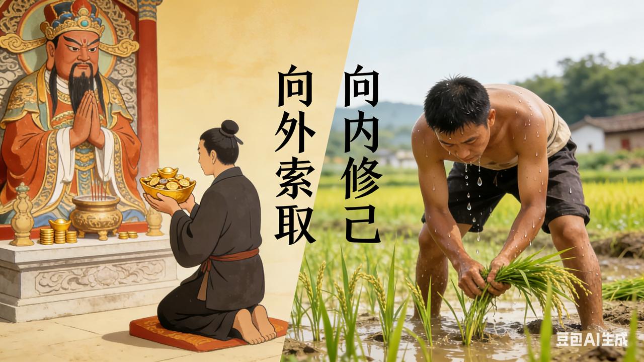 信奉因果的人为何总忙着求财逐利？只因太多人把修行变成了一场功利的索求