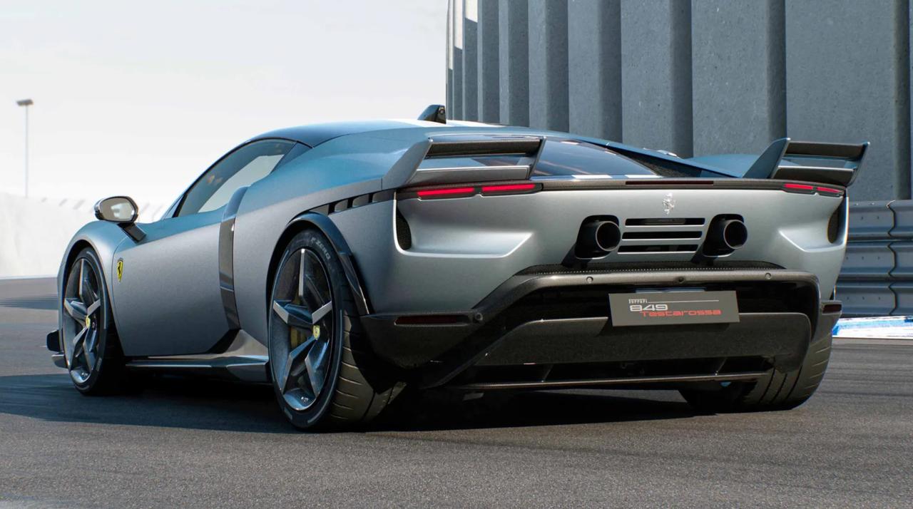 法拉利849Testarossa整体设计风格与法拉利当前设计语言保持一致，基本