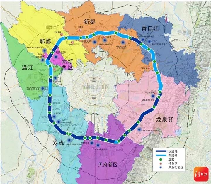 成都五环最新进展双流段‌怡心湖改造段‌（剑南大道至荷韵西路）：全长约3.2