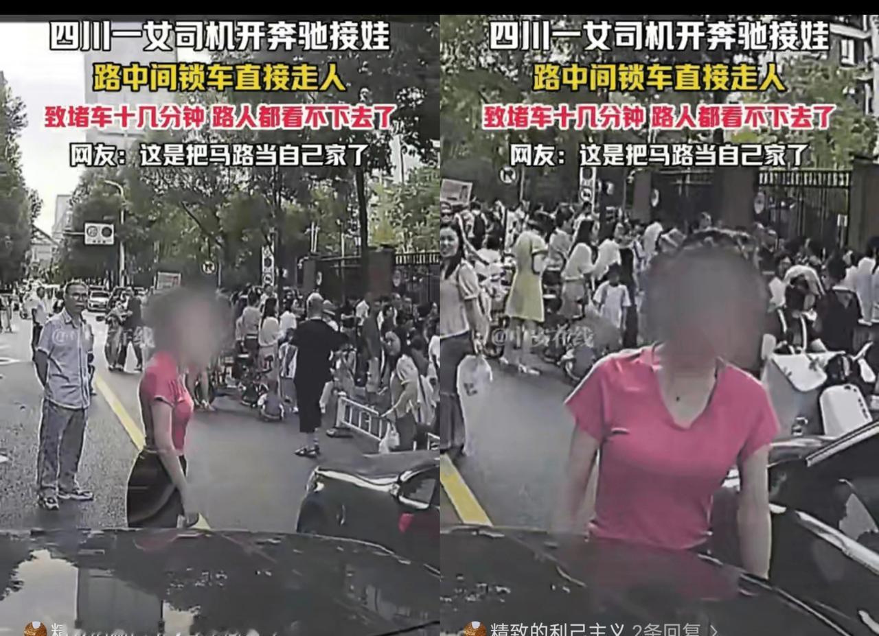 成都奔驰姐堵校门这事儿，大家盯着她的脸、扒她的身份，其实都没说到最痛的点——