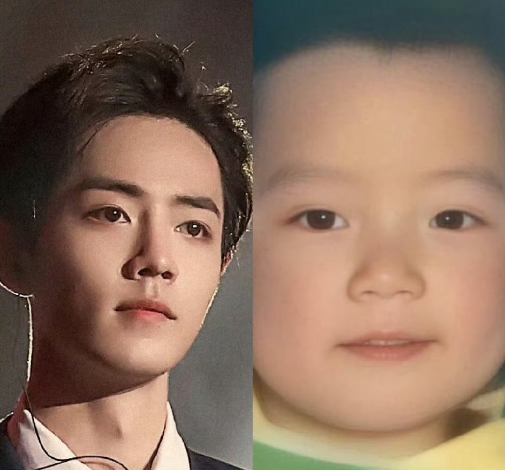 肖战幼儿园时期的照片从小个子就很高的重庆巨兔没错了🤩​​​