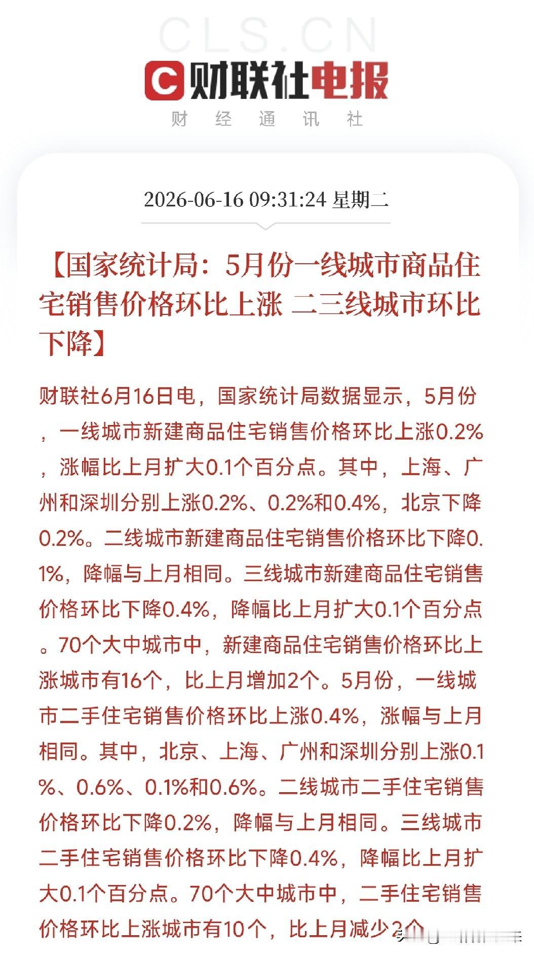 房价又分裂了！一线涨、三线降，5月数据告诉你该往哪儿看如果你正在纠结要不要买