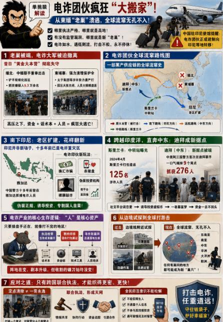 最近电诈团伙正在疯狂“大搬家”。近期跨境电信诈骗团伙正在大规模转移据点，一场
