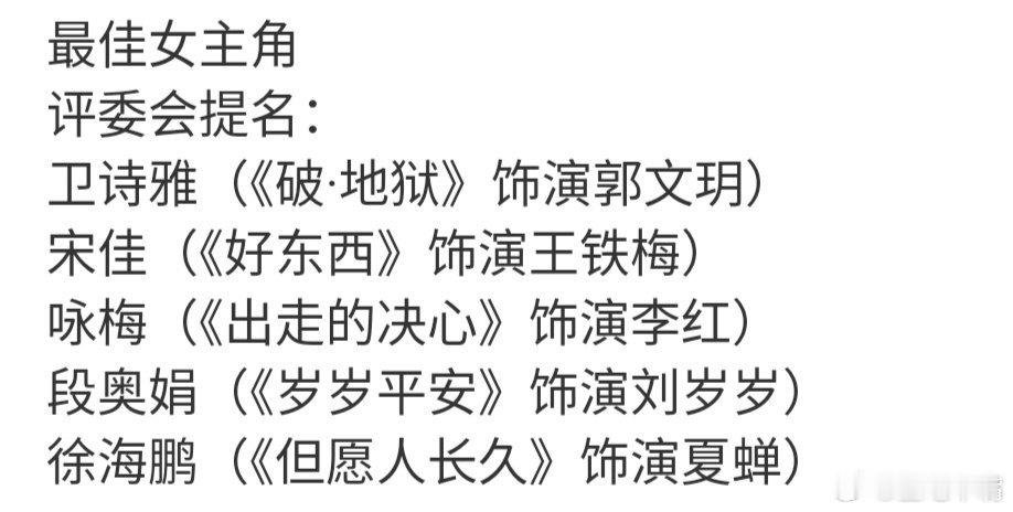 金鸡奖提名这提名是认真的吗？太离谱了！​​​