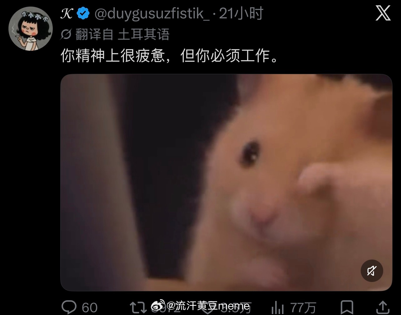 晚安😴流汗黄豆meme​​​