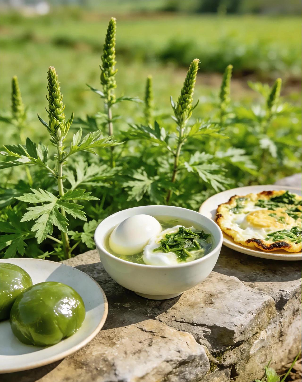 春天的野艾草，一口鲜掉眉毛，全身都是宝春风一吹，田埂边、荒坡上的野艾草就冒