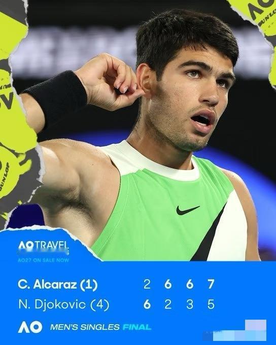 阿尔卡全满贯！德约也真的很棒！！！整场比赛看下来像压力阀爆炸！Alcara