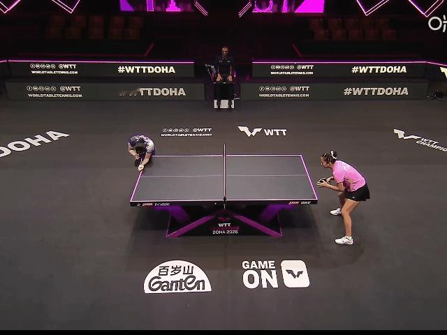 张本美和🇯🇵上来发正手长，结果发紫砂了[捂脸哭]​​​！张本美和壮了好多，