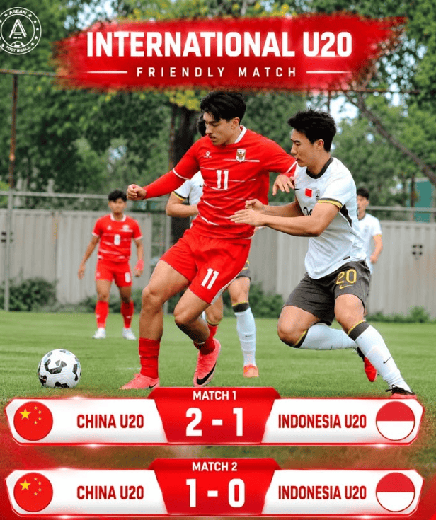 外媒: U20国足热身赛2-1、1-0连续两次击败印尼U20