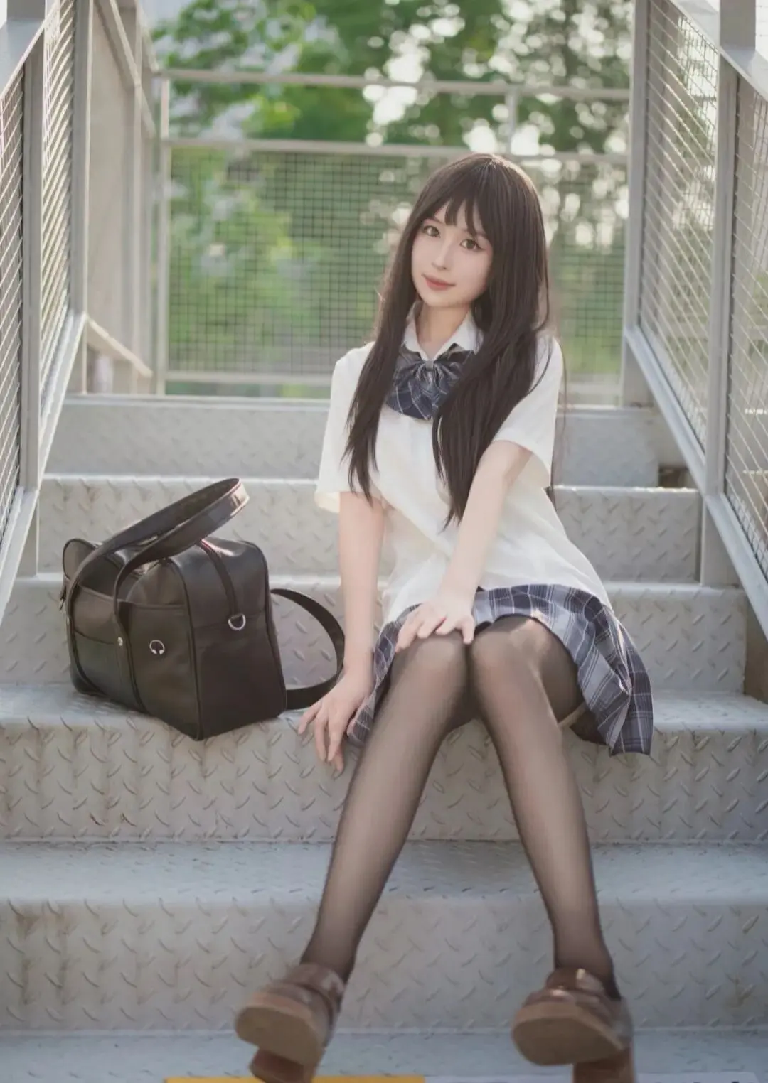 高颜值jk制服 甜美jk 这谁能顶得住啊 jk 黑丝搭配
