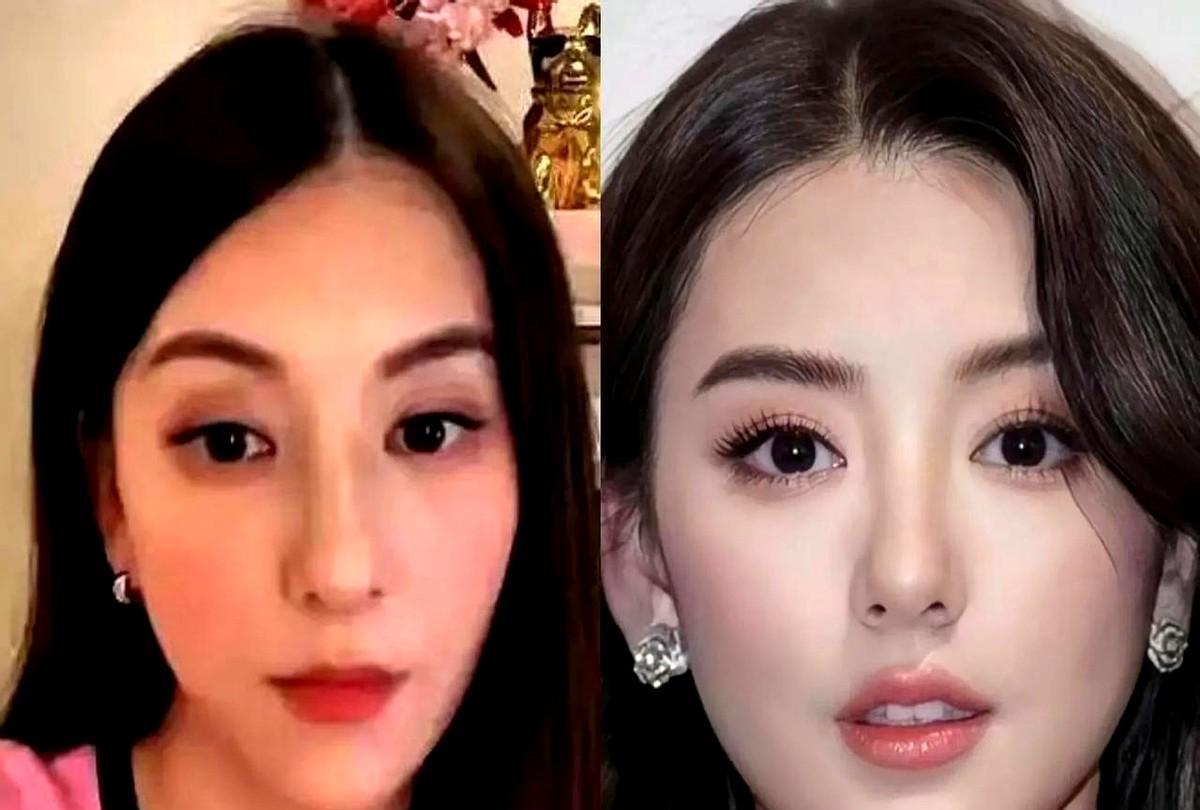 天王郭富城的老婆方媛直播时忘记开美颜，暴露真实颜值！你觉得长这样的方媛，配得上
