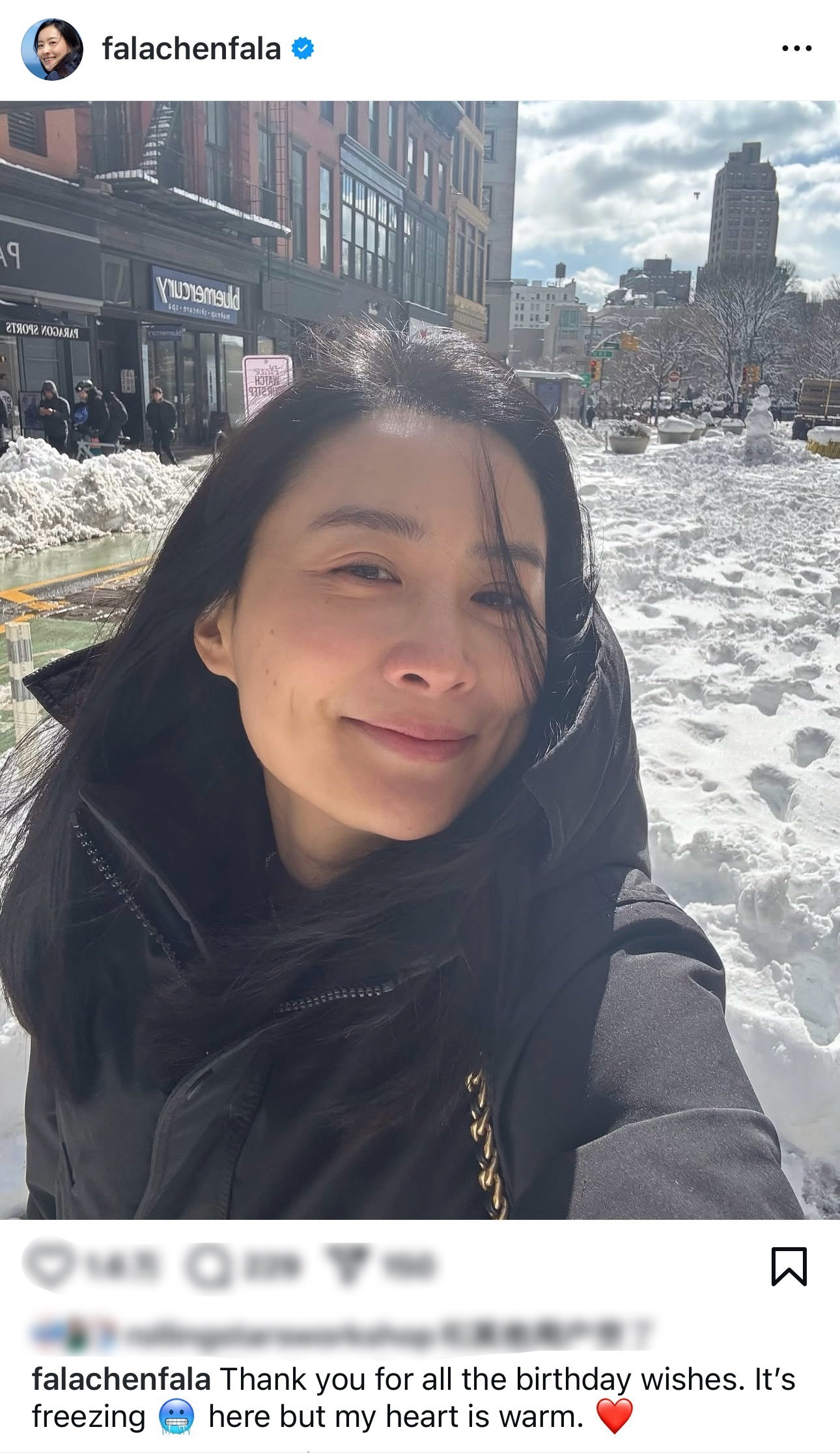 陈法拉44岁生日晒素颜自拍照