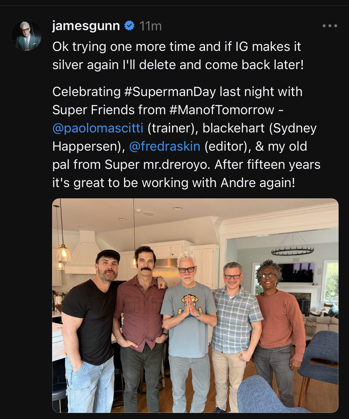 影片相关詹姆斯·古恩确认，演员AndreRoyo（《火线》《特工卡特》）正式