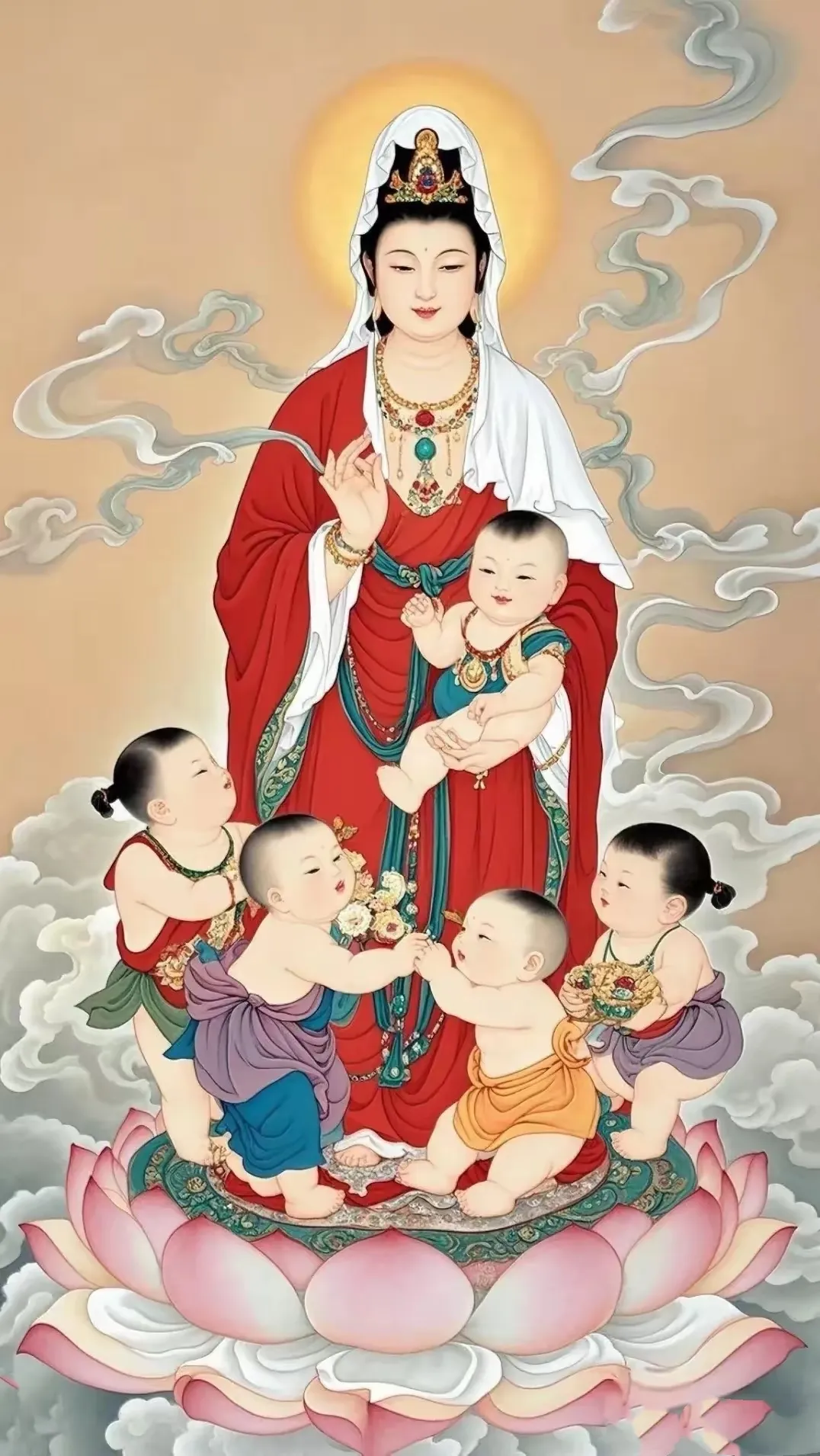 刷到这里你算是幸运啦，子孙缘分来到你家啦！观音赐子佑麟儿，福泽绵长满庭春，虔诚祈愿送子观音庇佑，赐下