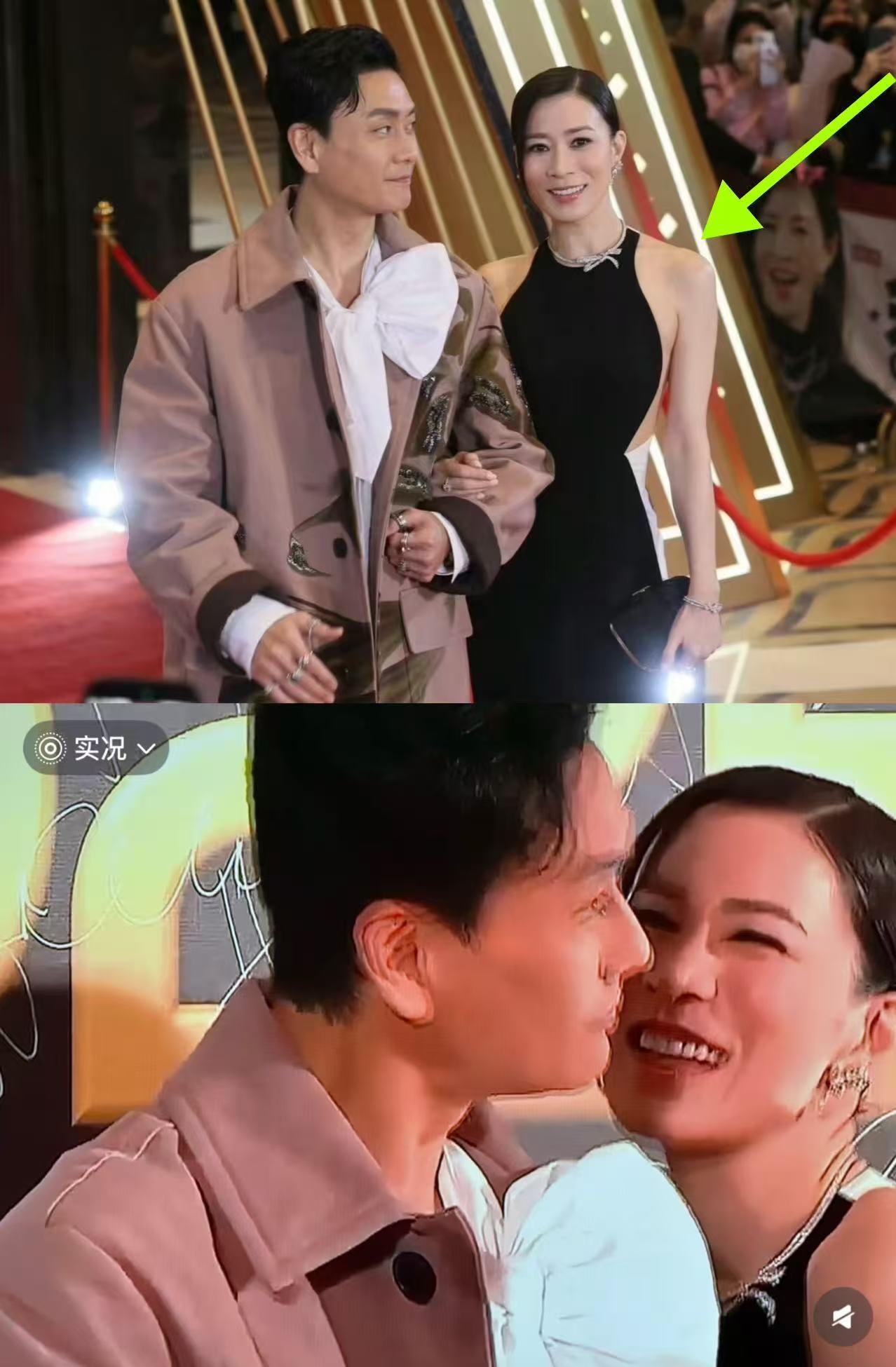 黄宗泽携带佘诗曼红毯上开始采访你们注意到没？佘诗曼穿的不算厚阿，在台庆里边估