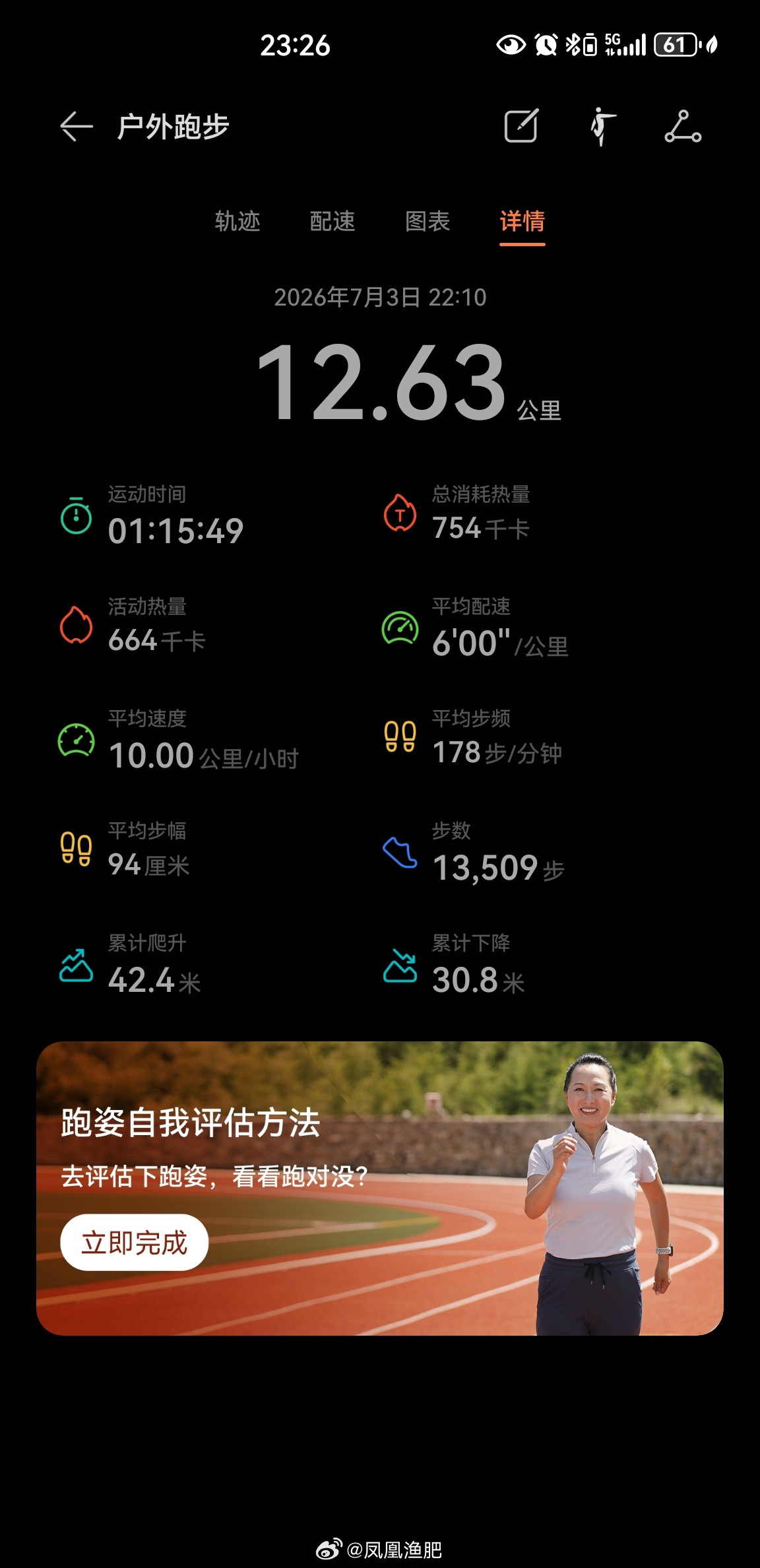 气温25度，夜跑12.63公里坚持运动打卡运动就是坚持跑步北京