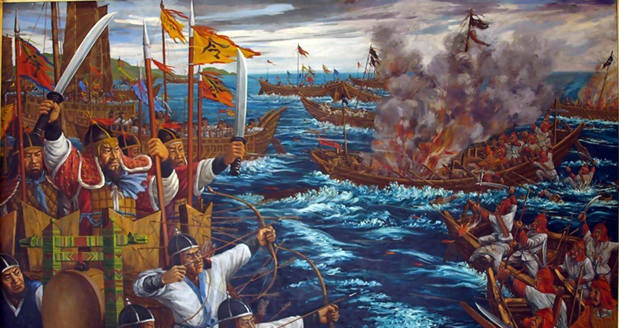 中国是陆地上的“天朝大国”，万邦来贺。中国秦朝统一中国后，大一统的王朝汉、隋、唐