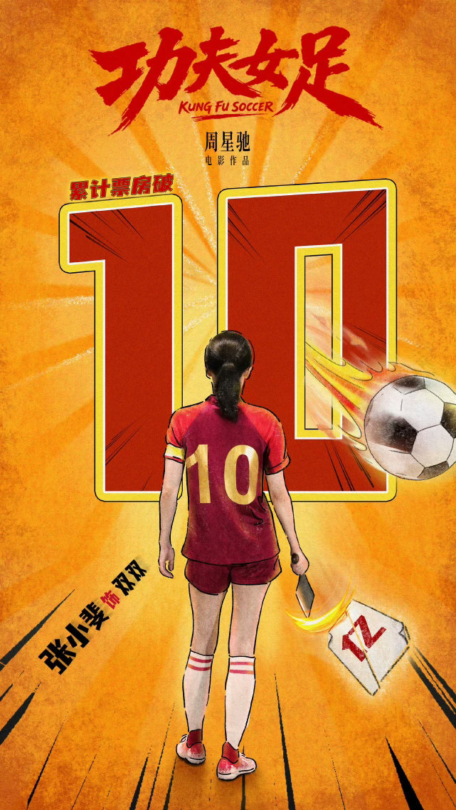 张小斐踢球庆祝女足票房破10亿不炒作不喧哗，安安静静用作品说话，票房突破十亿之后