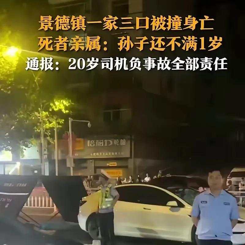 景德镇一家三口被撞死！事故方的父亲提出养老金，赔偿80万元，希望得到理解。出乎意