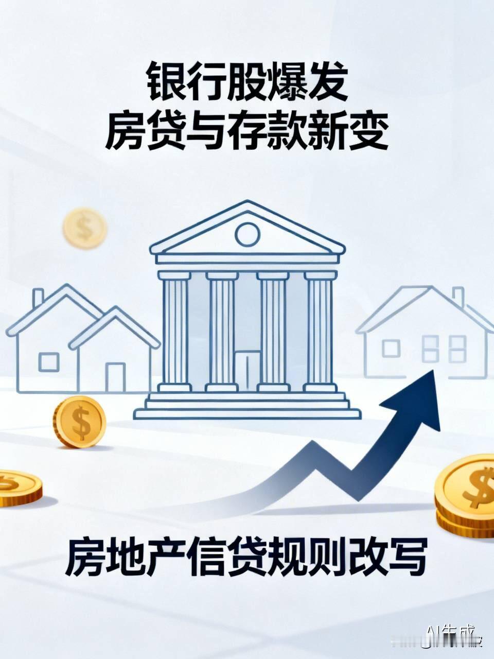 银行股突然爆发！房地产信贷规则彻底改写，你的房贷和存款都要变了今天A股一
