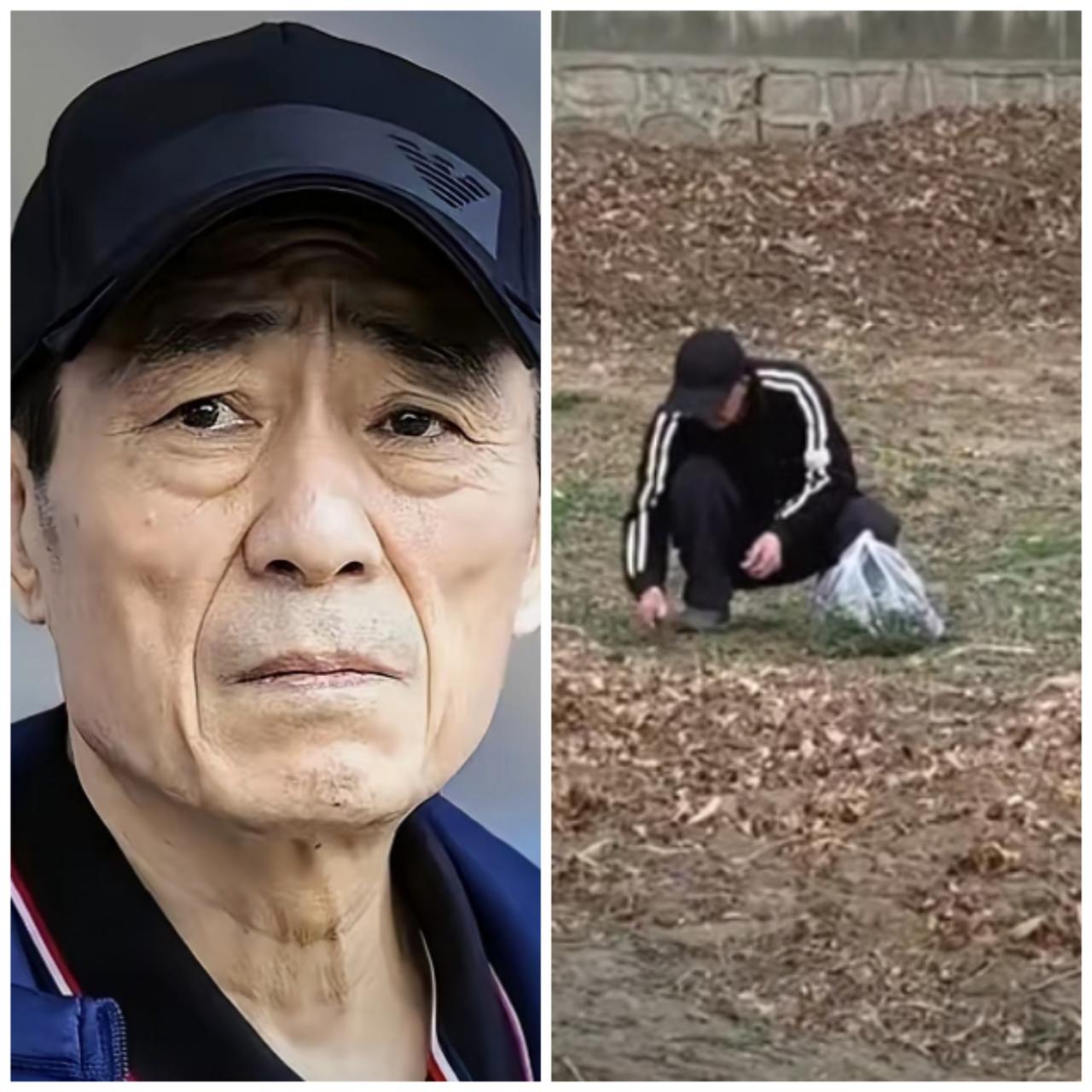 3月22日，张艺谋凭挖野菜刷屏热搜。镜头里他一身黑衣、压低帽檐，蹲在草坪专心挖野