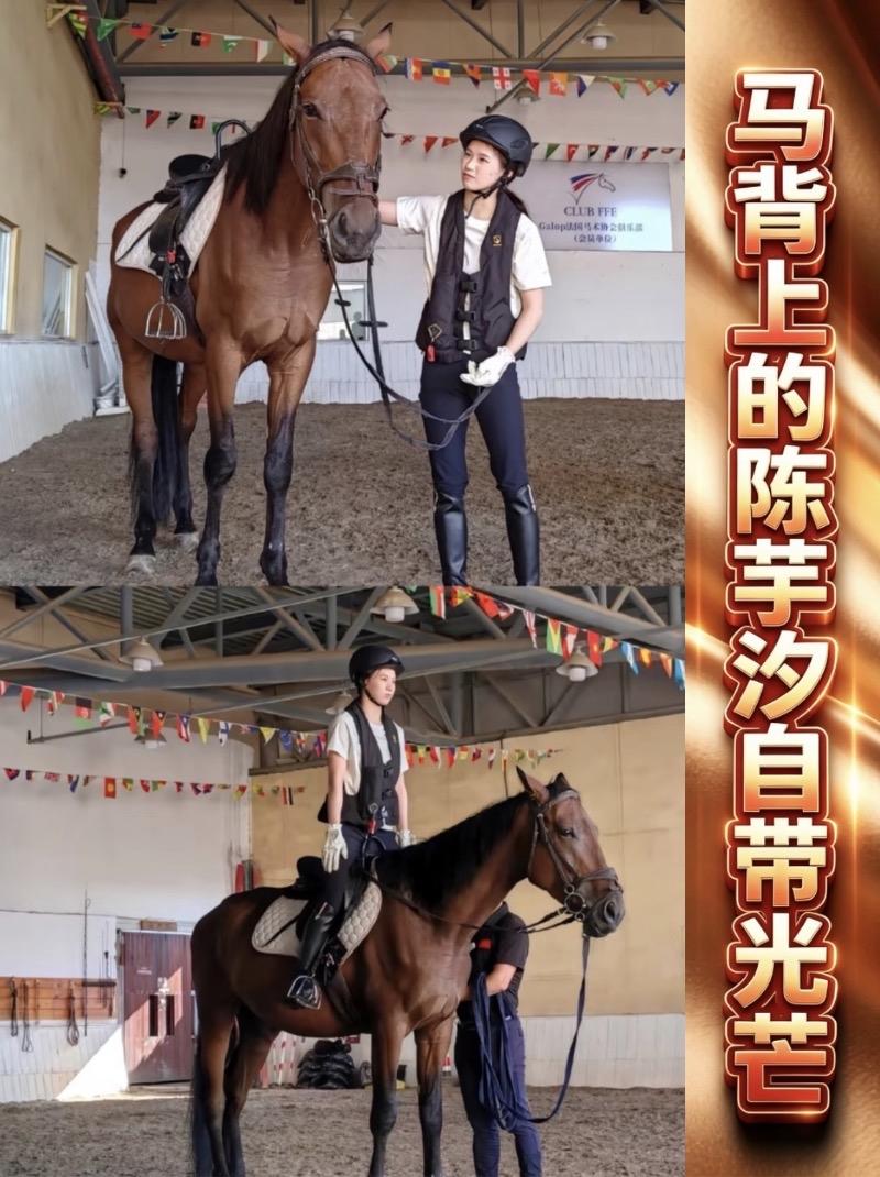 跳台摘桂冠，马场驭清风！陈芋汐解锁马术，又飒又美惊艳全网！褪去跳台上的凌厉