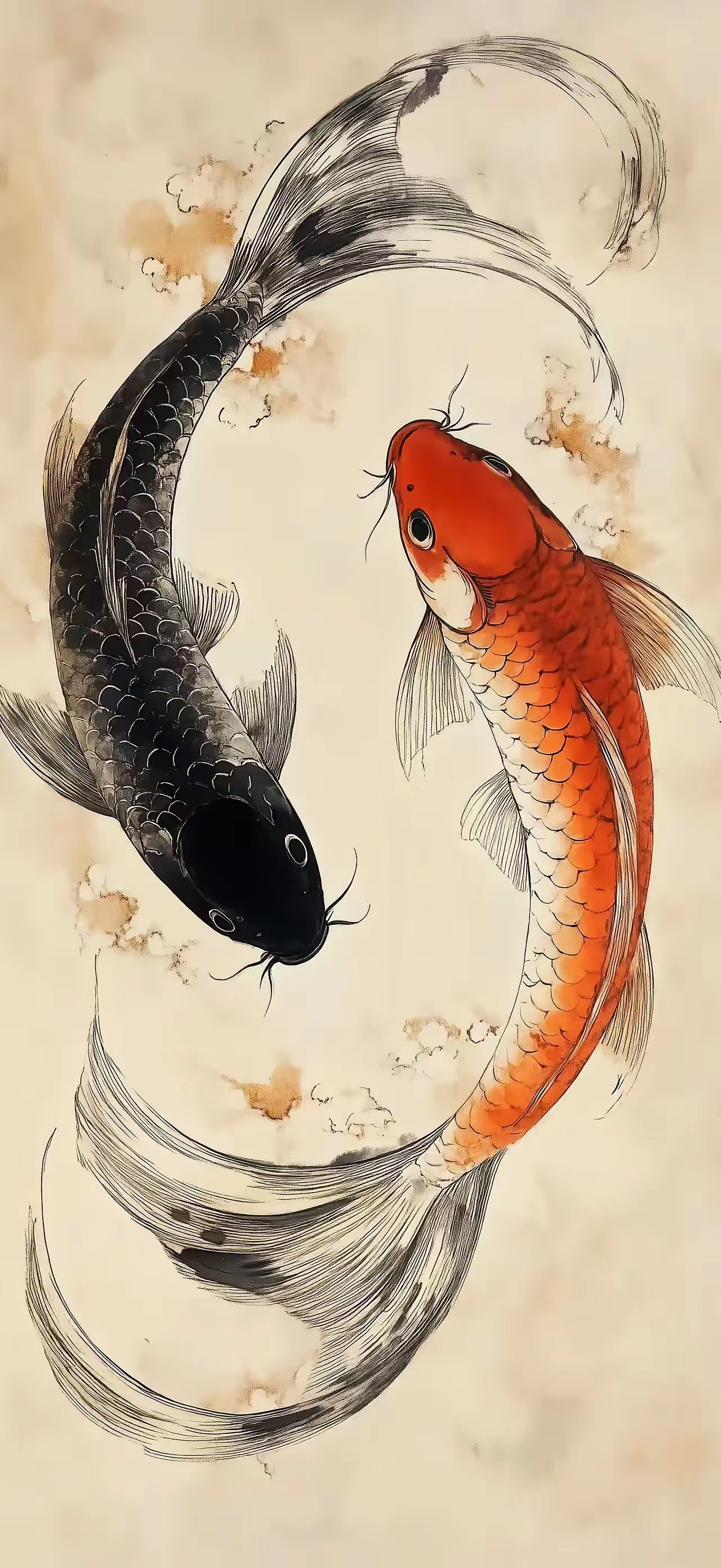 锦鲤附体，年年有“鱼”，一组手机壁纸分享。（图源网络，侵删）​​​