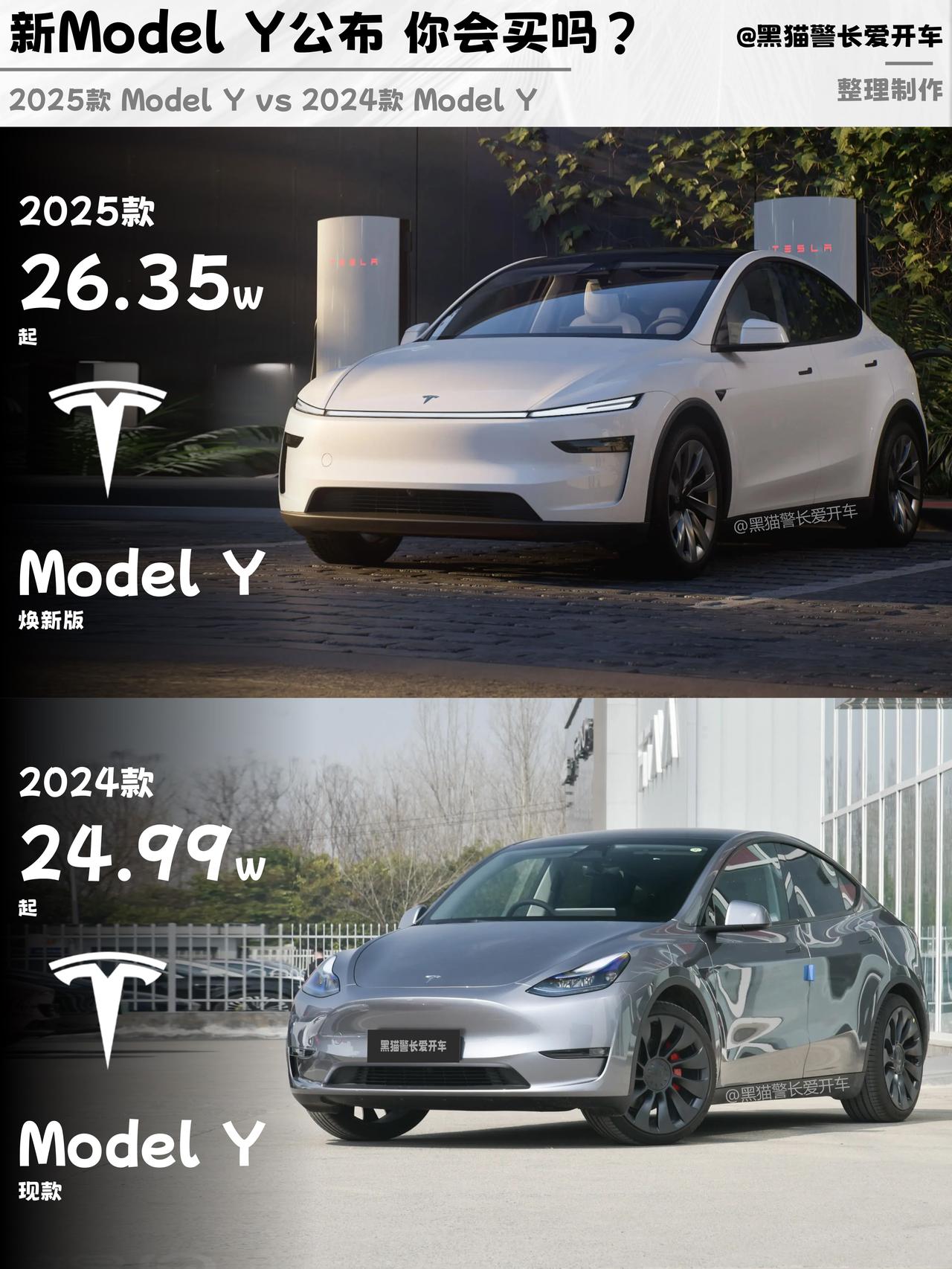 看看新老ModelY都有哪些区别👉