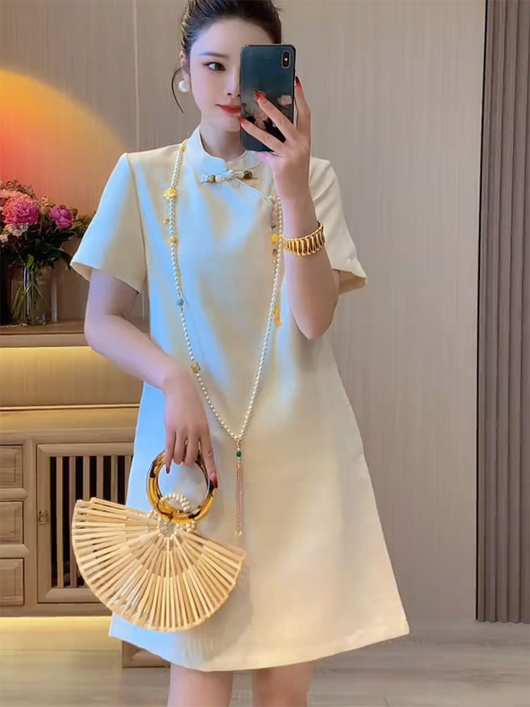独特新中式女装国风气质高级感超好看连衣裙女夏季2025年新款裙子