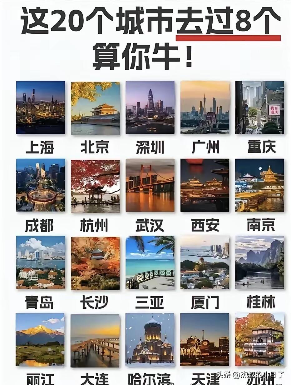 祖国大好河山，去过8个算你牛！我先说：上海，几年前，有个老板要整合资源，去