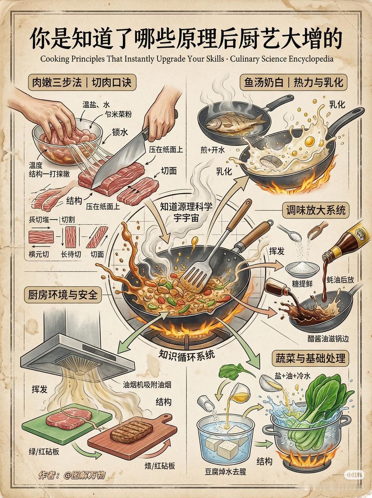 厨艺大增有窍门我知道的几个窍门：1.鸡蛋羹软嫩：鸡蛋搅匀后往里面加开水，蒸出