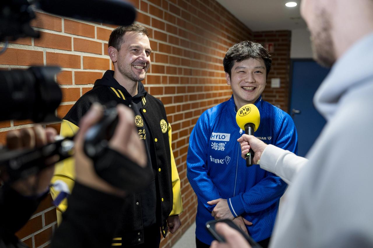 正常来说樊振东是小蓝衣，是不能进来接受采访的，原则被打破了，因为他是东！两个人