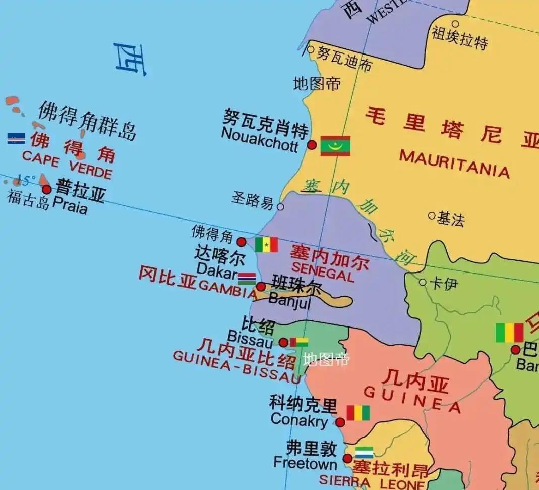 佛得角虽小，但当地还有不少华人。佛得角面积4033平方公里，人口54.6万人。