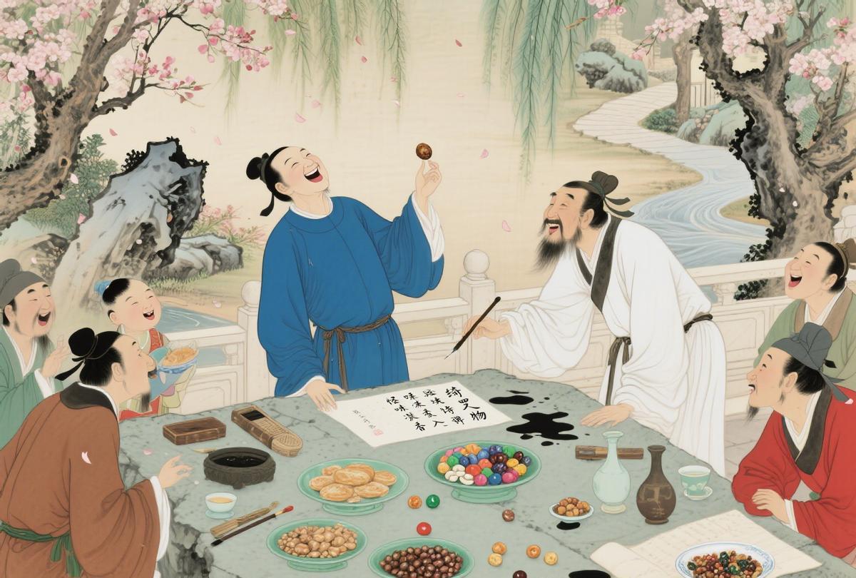 钱起郎士元诗会遇刁难，以“怪味豆”写诗逗笑众人在中唐的诗坛，钱起与郎士元凭