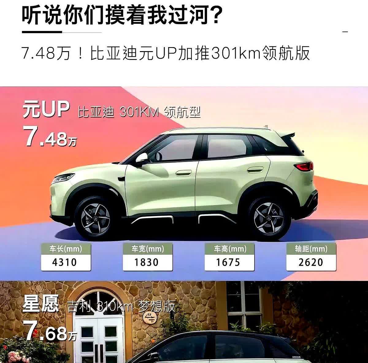 半年卖出20万台，吉利星愿用6.58万把比亚迪海鸥按在地上摩擦20万台销