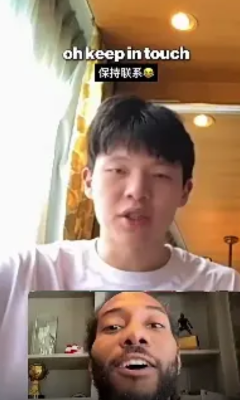 莱昂纳德和杨瀚森通话，帮助杨瀚森解惑。   杨瀚森问莱昂纳德，NBA的节奏怎么