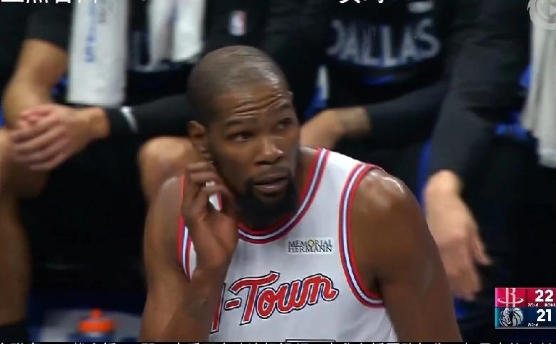 尽力局！NBA火箭再次负于独行侠，杜兰特砍下34分+5板+7助+3帽，依旧是火箭