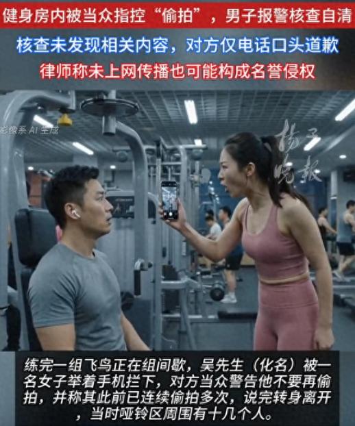这不犯法？福建，一男子在健身房锻炼时，突遭陌生女子举着手机当众警告“不要偷拍”。