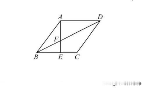 中考数学必刷题，几何题：如图所示，在菱形ABCD中，AB=5，点E在BC上，B