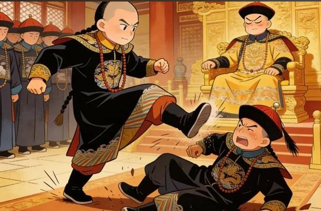 1736年，乾隆的弟弟弘昼与讷亲发生争执，当着百官的面，弘昼突然一脚将讷亲踹倒，