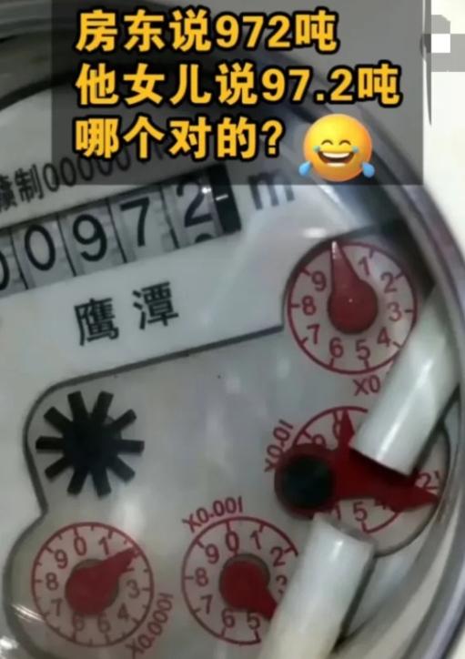 租了好几年房，水表读数把我整糊涂了。租房这么久我一直不会看水表，结账时和房东产