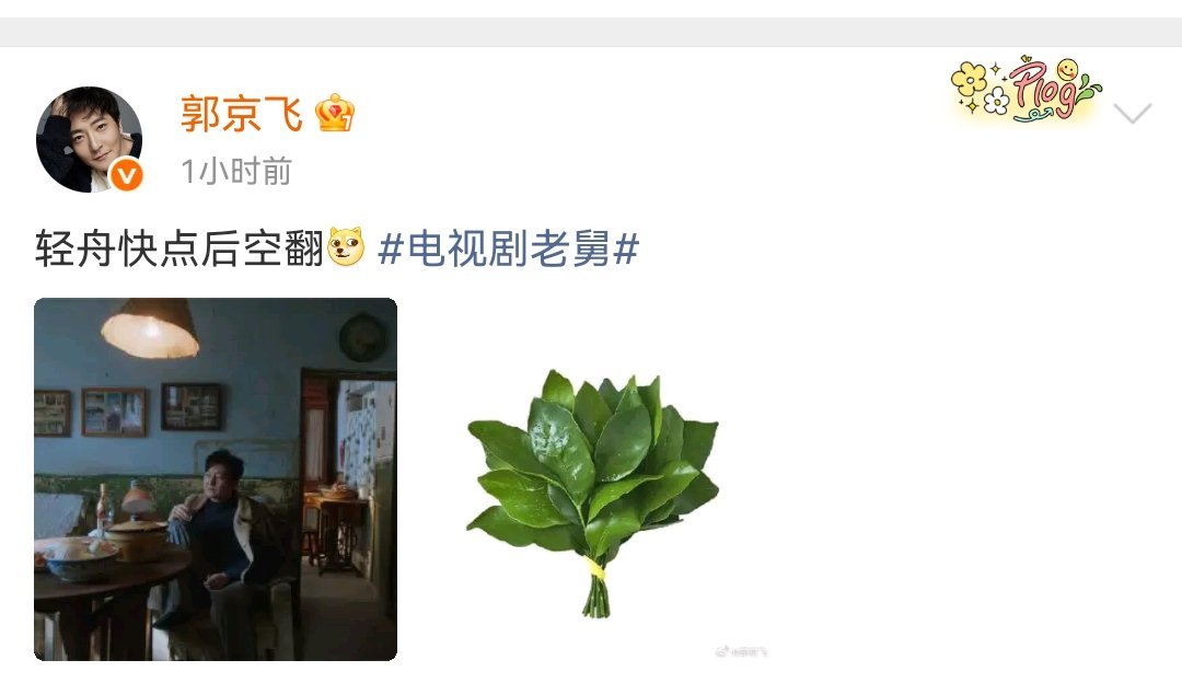 老舅郭京飞发微博带草图