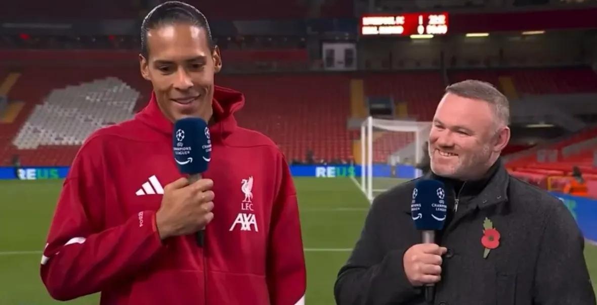 利物浦1比0皇马英格兰的欧冠转播机构还挺会安排，赛后让鲁尼在场边采访范戴克。这