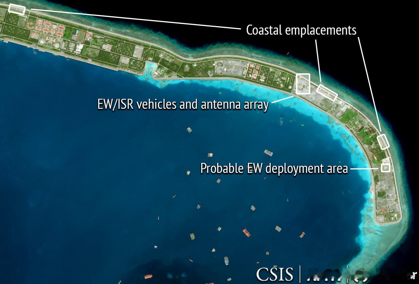 CSIS报告称中国升级南海人工岛——近年来，中国在南海的人工岛基地建设持续进行，