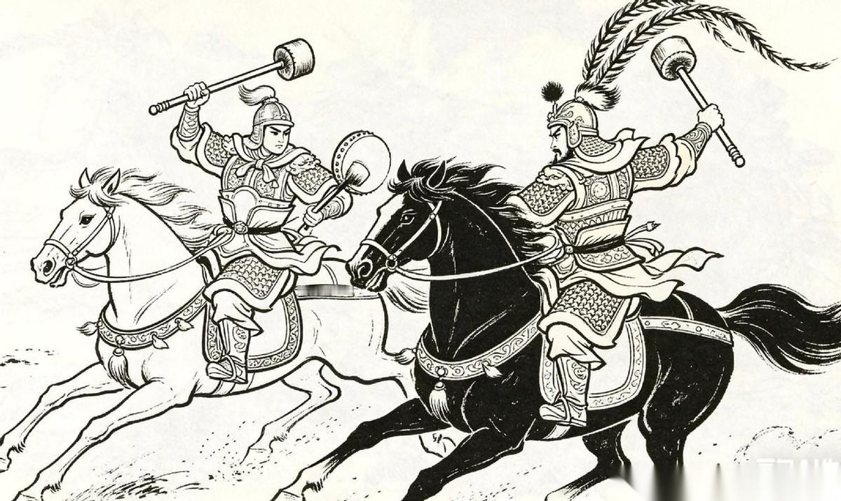 大公子岳云马踏金营来解金陵之围，与金兀术马打对头，双方话不投机。两边撕破脸，见真