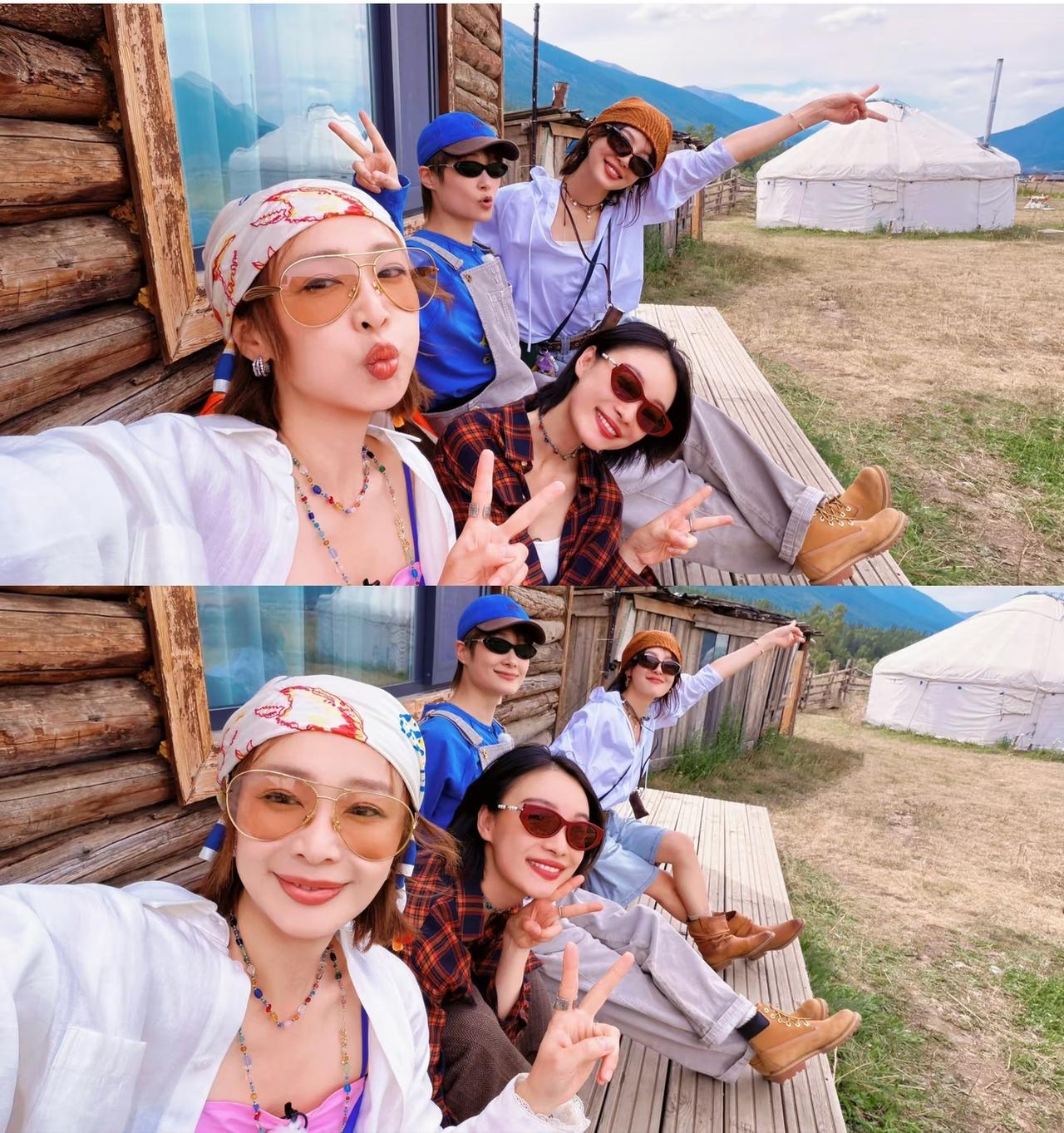 杀青大吉！辛芷蕾、倪妮、李宇春、高叶组成的“向野四美”旅行团正式杀青这次《向野